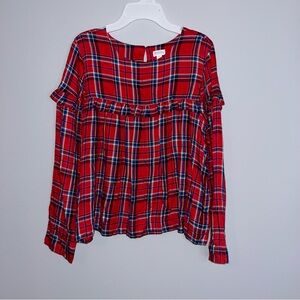 Gymboree Red Plaid Kids Blouse